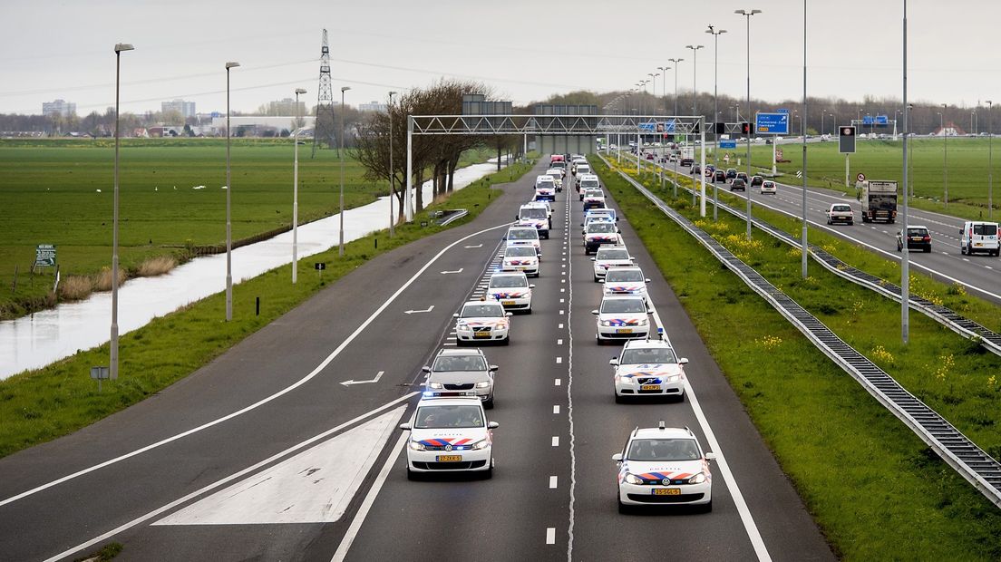 Een langzaamaanactie van de politie in 2015