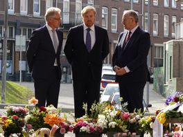 Koning Willem-Alexander bezoekt plek schietdrama en praat met betrokkenen uit de buurt en het Erasmus MC