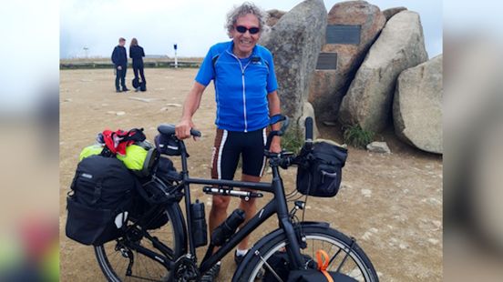 Foto: Van Bilbao naar Ermelo, Antoon (74) fietst voor betere wereld