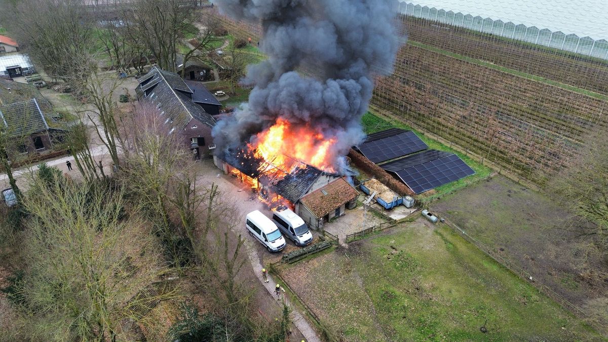 Grote uitslaande brand bij zorgboerderij in Grubbenvorst