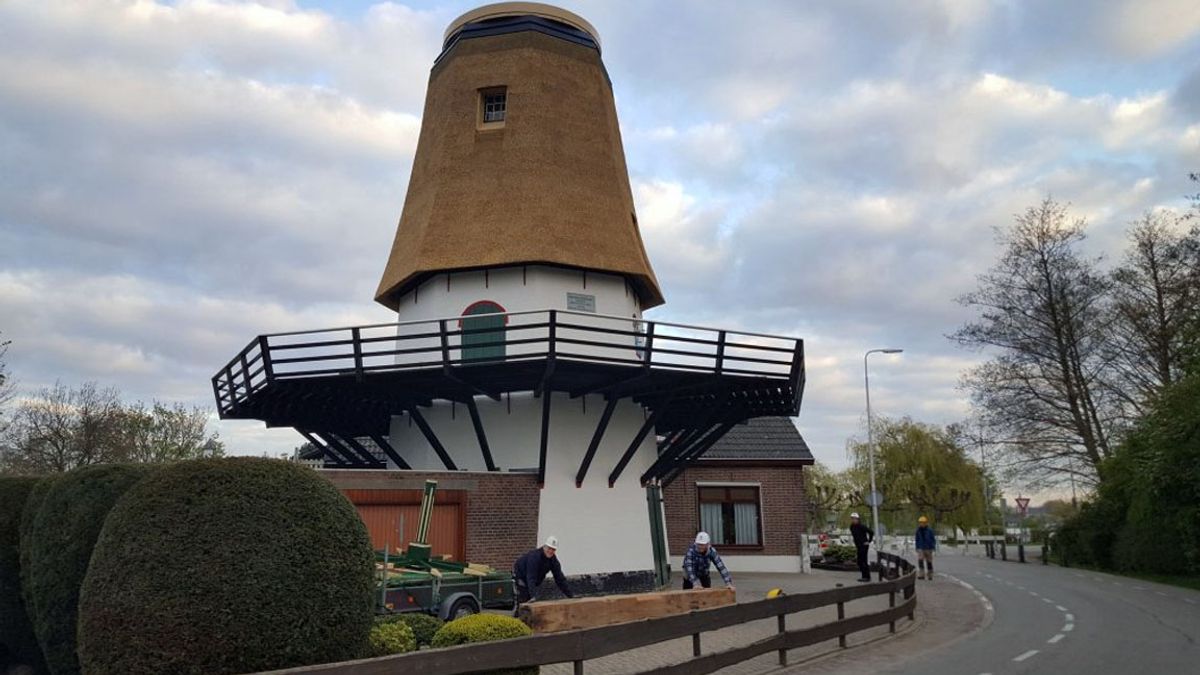 Korenmolen Maasdam na jaren weer compleet