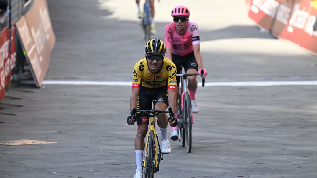 Milan Vader tijdens de Strade Bianche