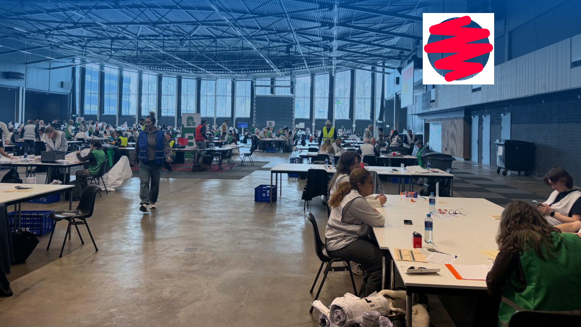 Er werd donderdag druk stemmen geteld in Ahoy.