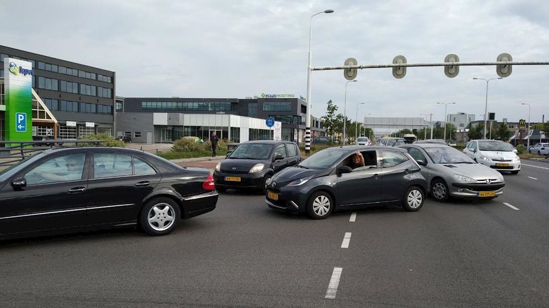 Verkeerschaos in Zwolle