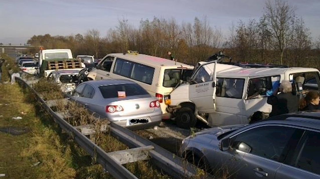 Chaos na kettingbotsing A31