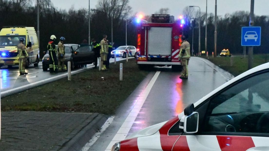 Ongeluk op afrit N35  bij Enschede-Zuid