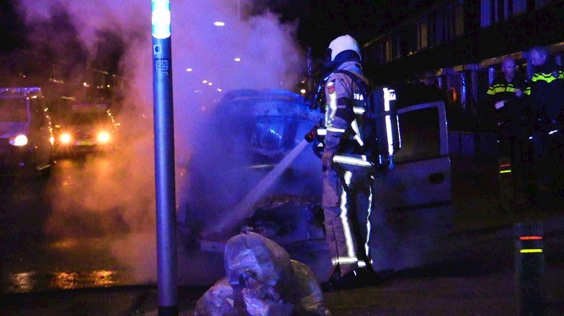 Autobrand in Enschede