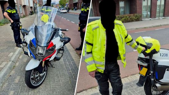 Foto: Man met opvallende motor staande gehouden door politie