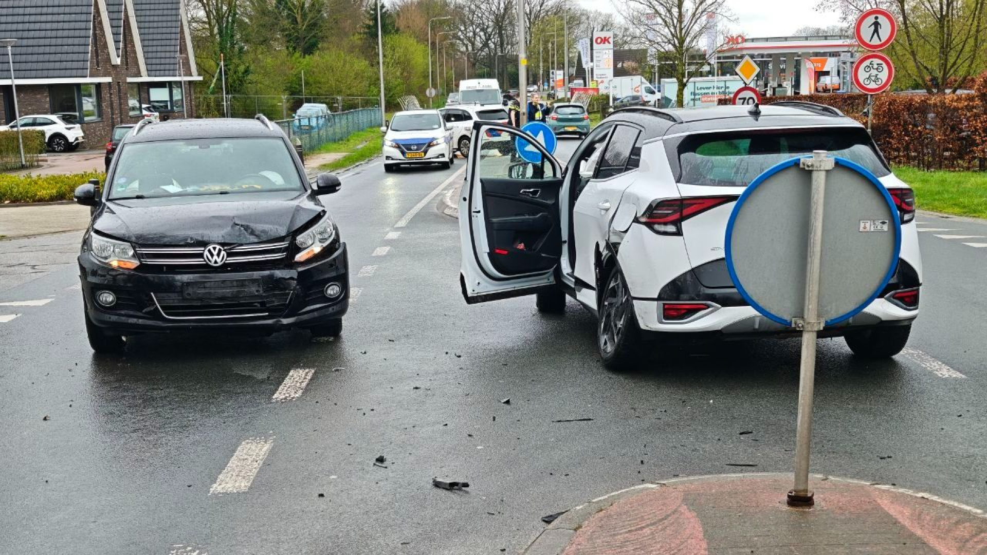 Aanrijding met schade op N318