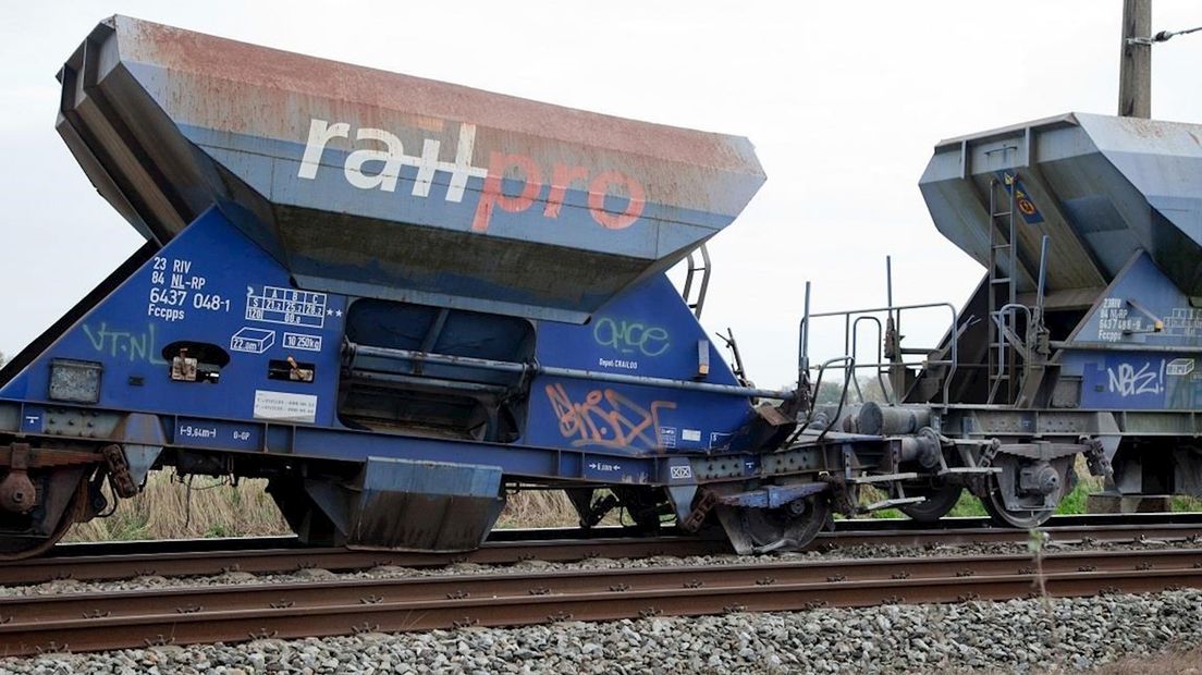 Ontspoorde trein in Borne