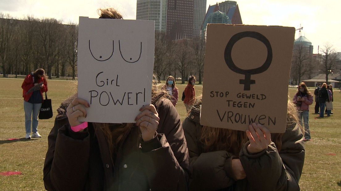 Demonstratie tegen vrouwengeweld
