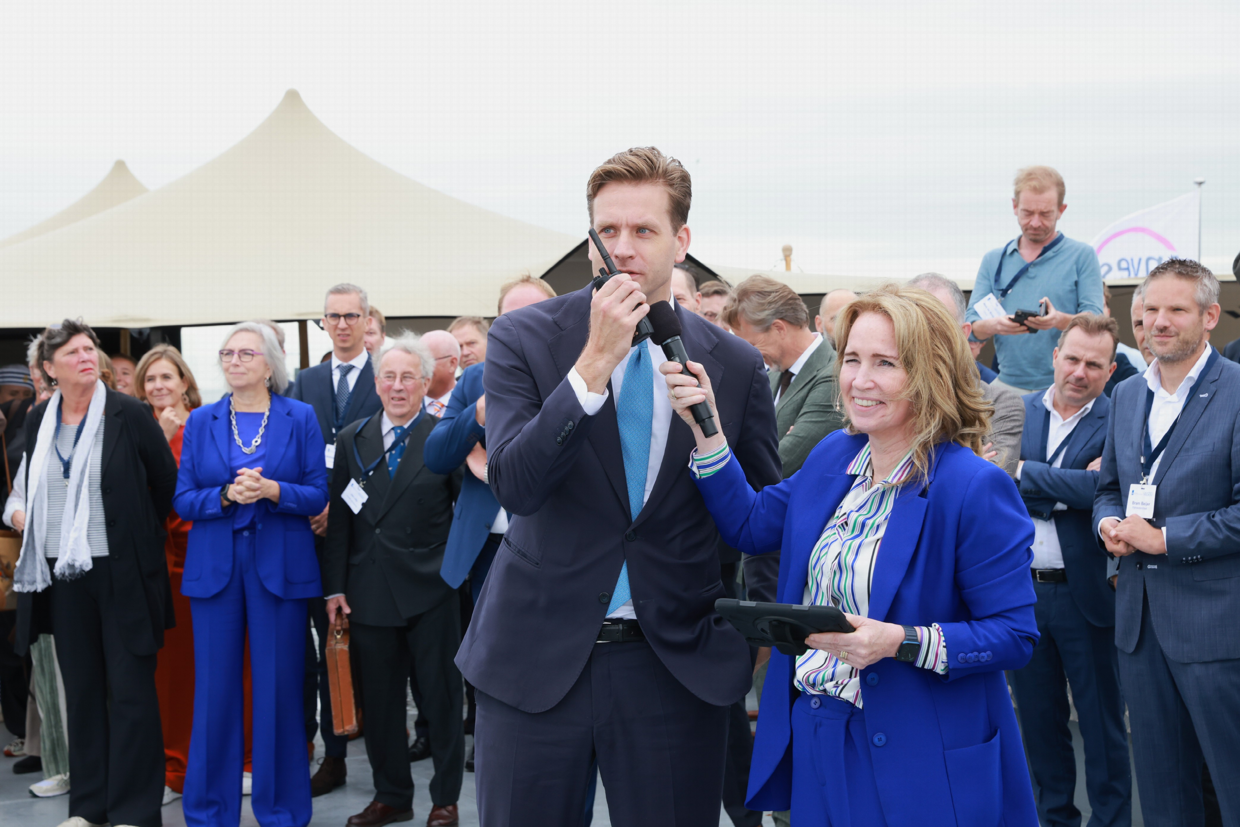 Minister Karremans bij de opening van het nieuwe gemaal