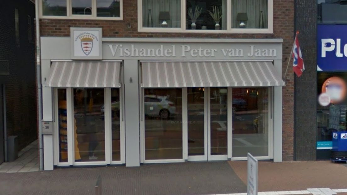 Vishandel Peter van Jaan in Hoogeveen (Rechten: Google Streetview)