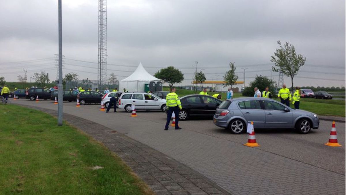 Grote verkeerscontrole op A7 bij Scheemda