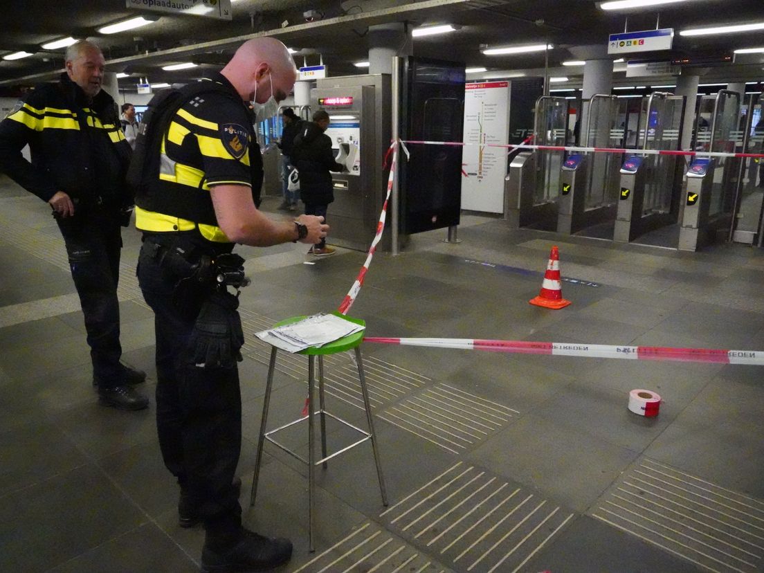 Schietpartij op metrostation Beurs.