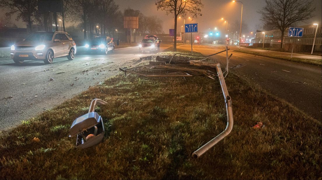 Flinke crash in Deventer