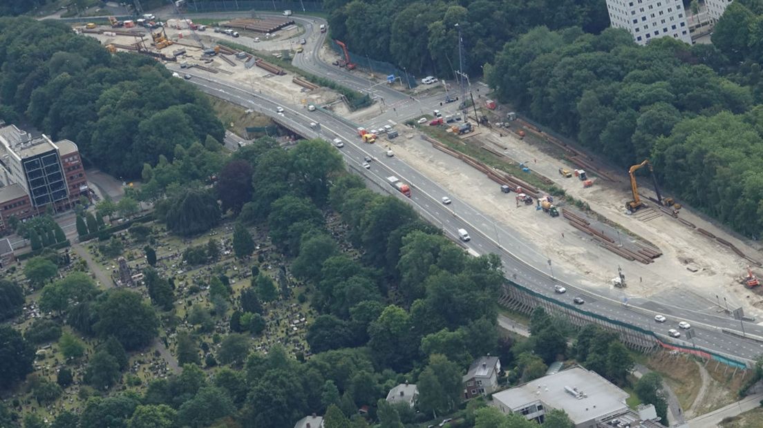 Beelden van het werk aan de zuidelijke ringweg