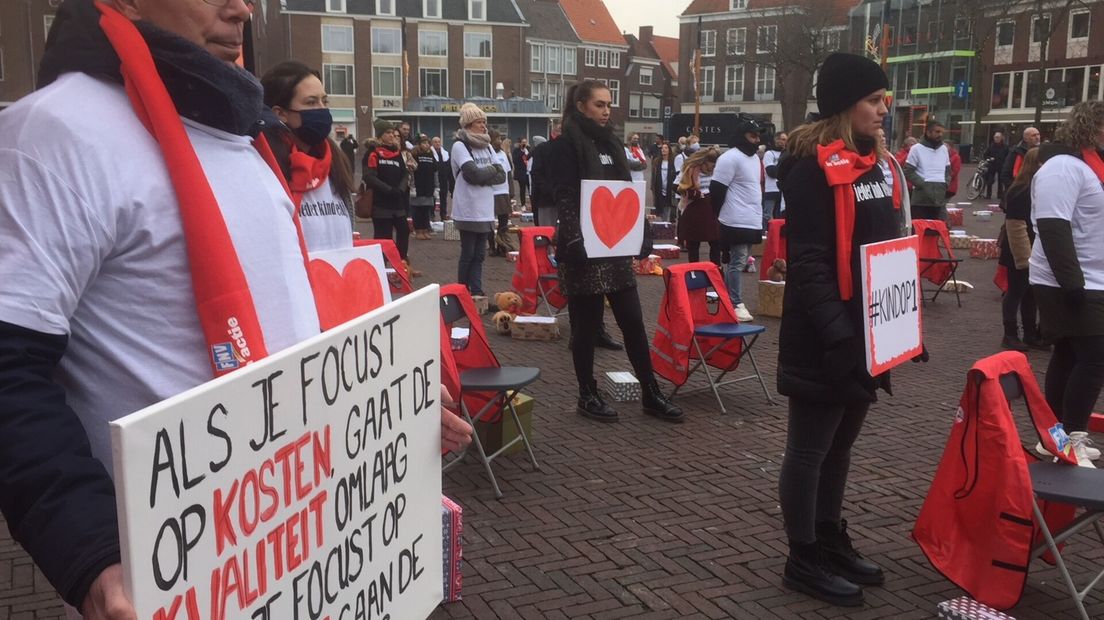 Manifestatie Intervence op Middelburgse Markt