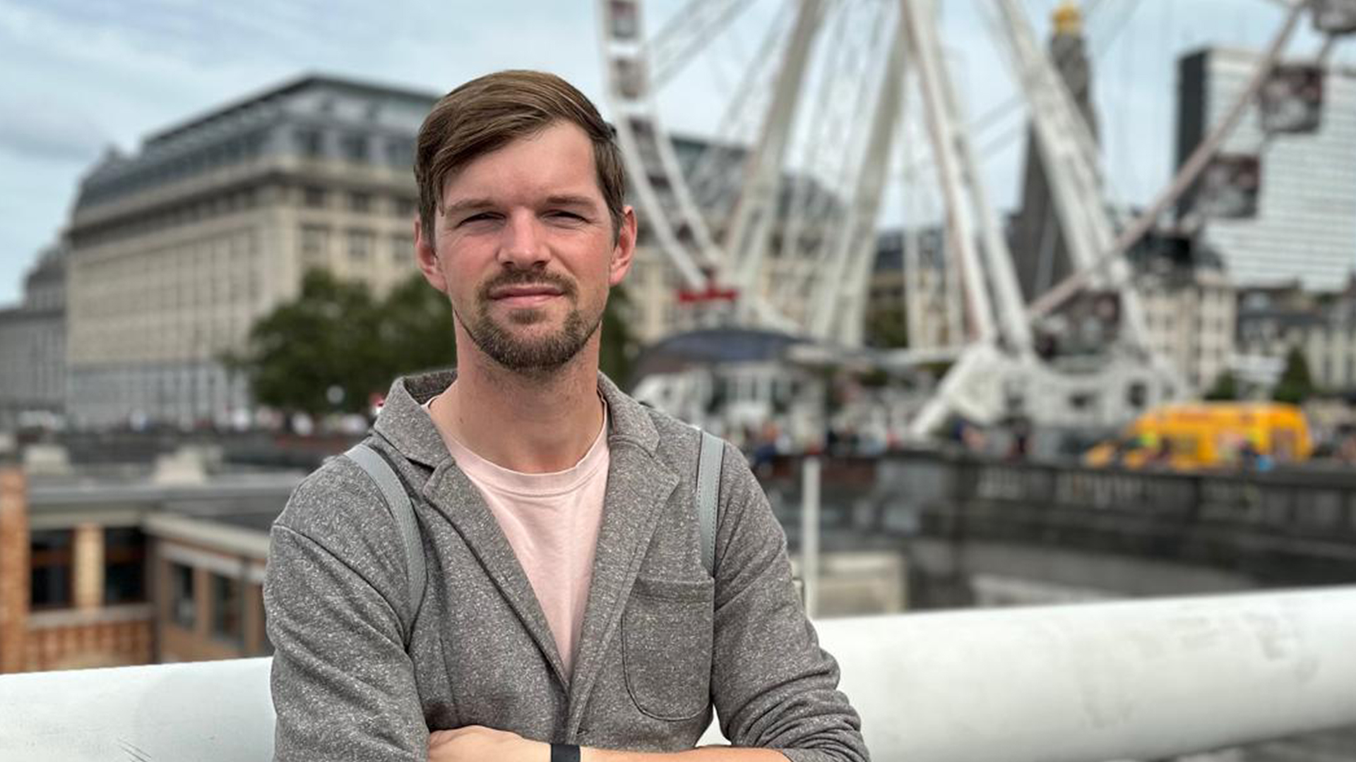 Bartele Boersma in Brussel vlakbij zijn appartement