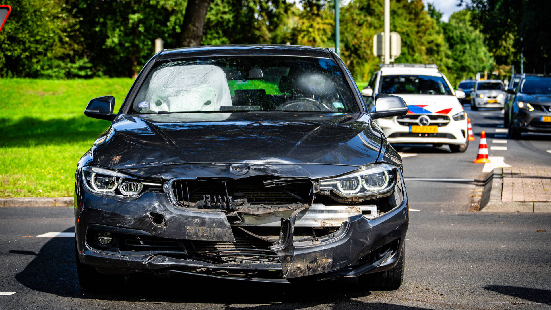 Ongeluk met 2 auto's in Maarssenbroek