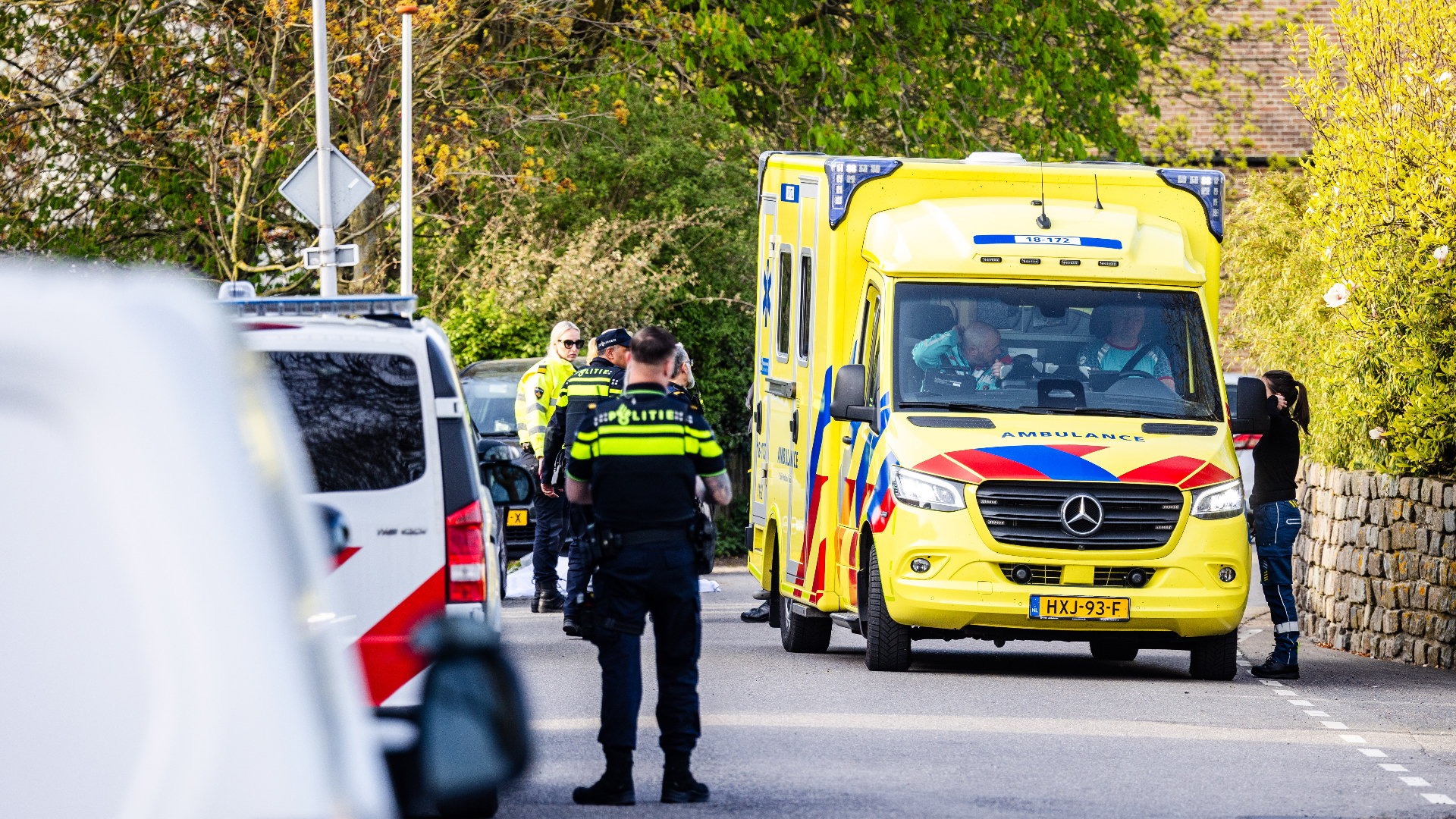 De politie en ambulance waren ter plaatse na het ongeval