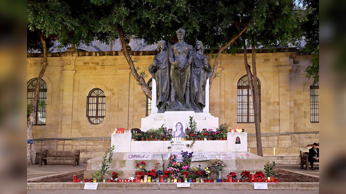 Oantinken oan Daphne Caruana Galizia yn Valletta