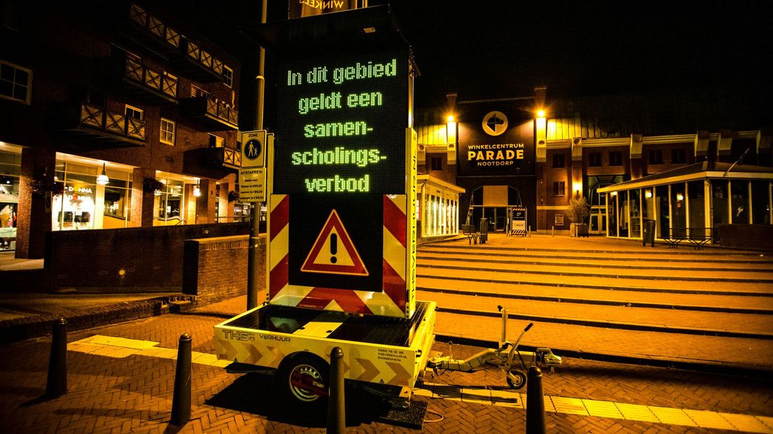 In het gebied geldt een samenscholingsverbod