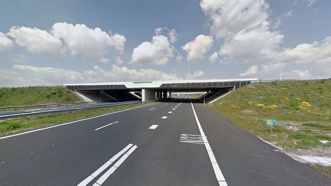 De al verdubbelde N33 ter hoogte van Zuidbroek
