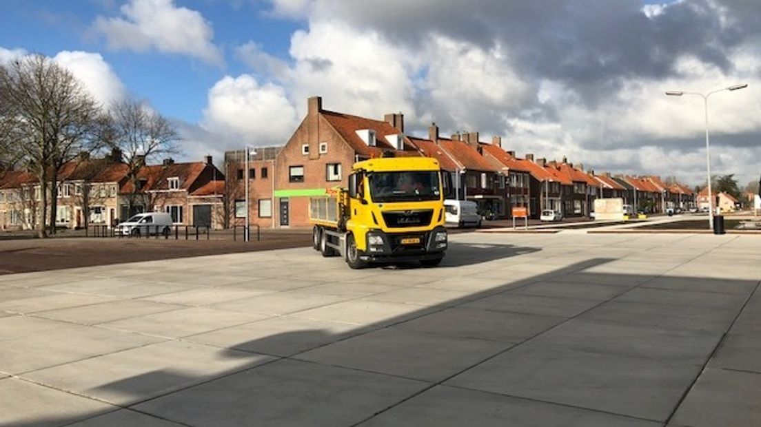 De rotonde die hier eerst lag, heeft plaatsgemaakt voor een plein