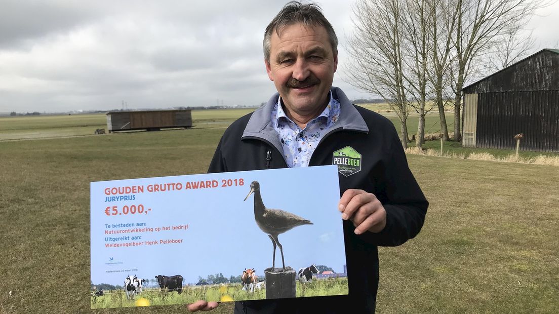 Boer Pelleboer uit Mastenbroek krijgt Gouden Grutto Award