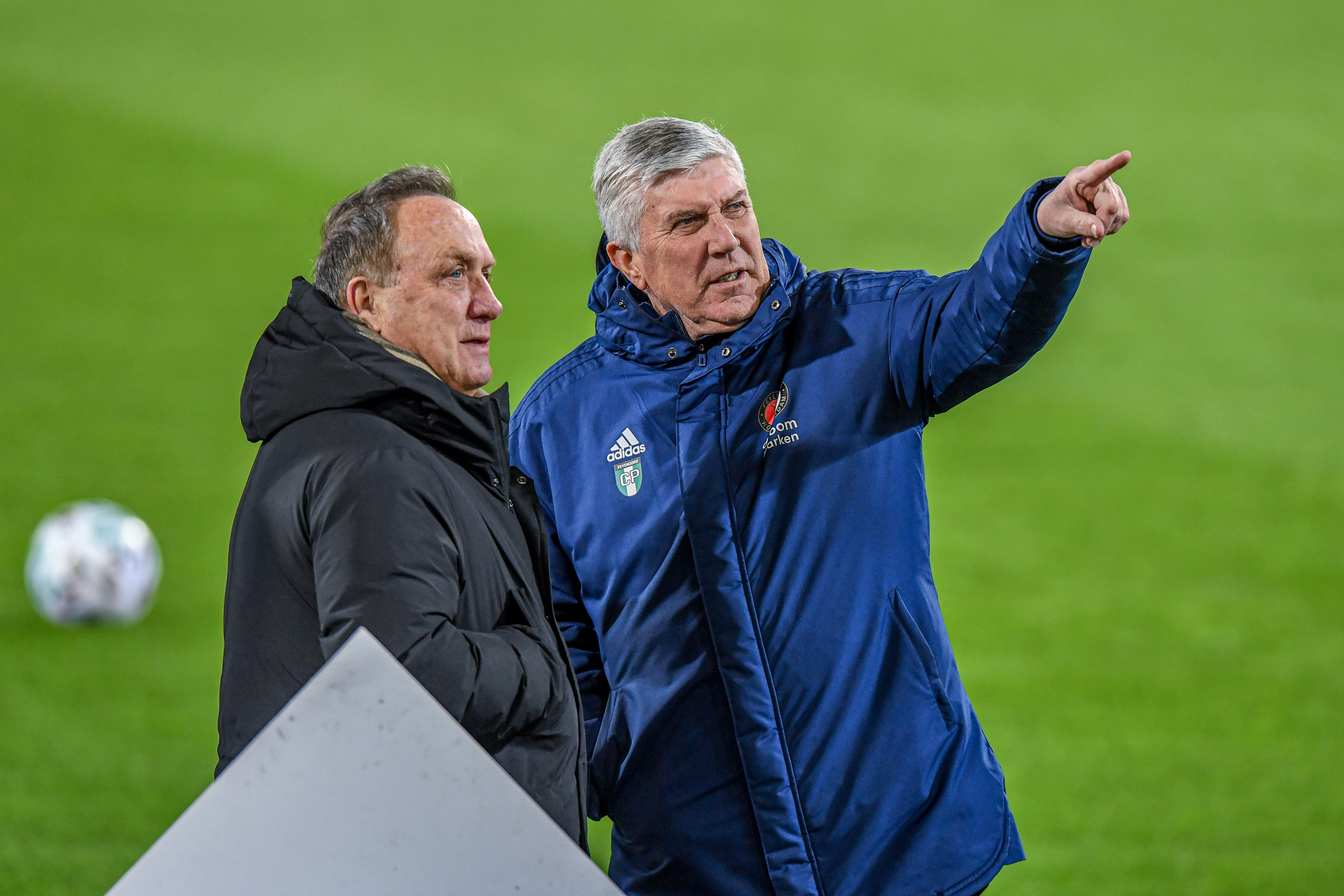 Dick Advocaat en Cor Pot in hun gezamenlijke tijd bij Feyenoord.