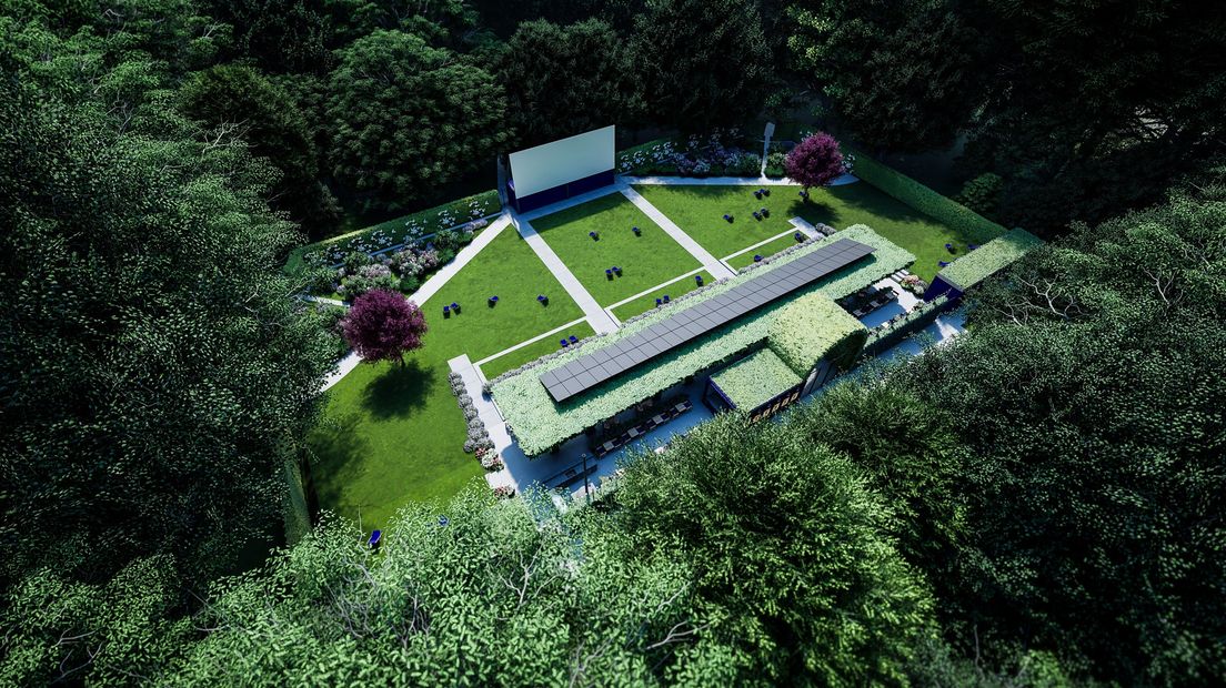 Het Stadspark is in beeld voor een openluchtbioscoop