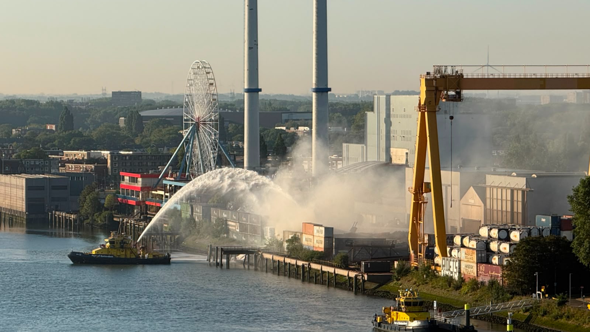 HEt nablussen van de brand is begonnen