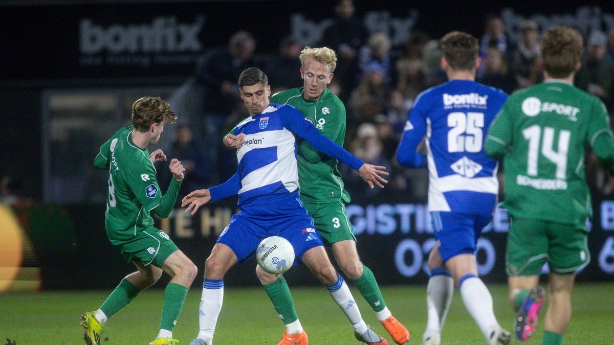 PEC Zwolle en FC Groningen in tweede helft op zoek naar de openingstreffer