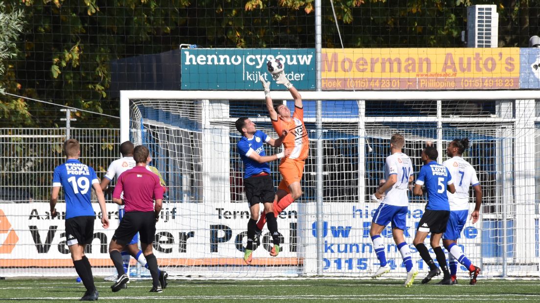 Hoek stond in de laatste minuten onder druk, maar keeper Jordi de Jonghe hield stand