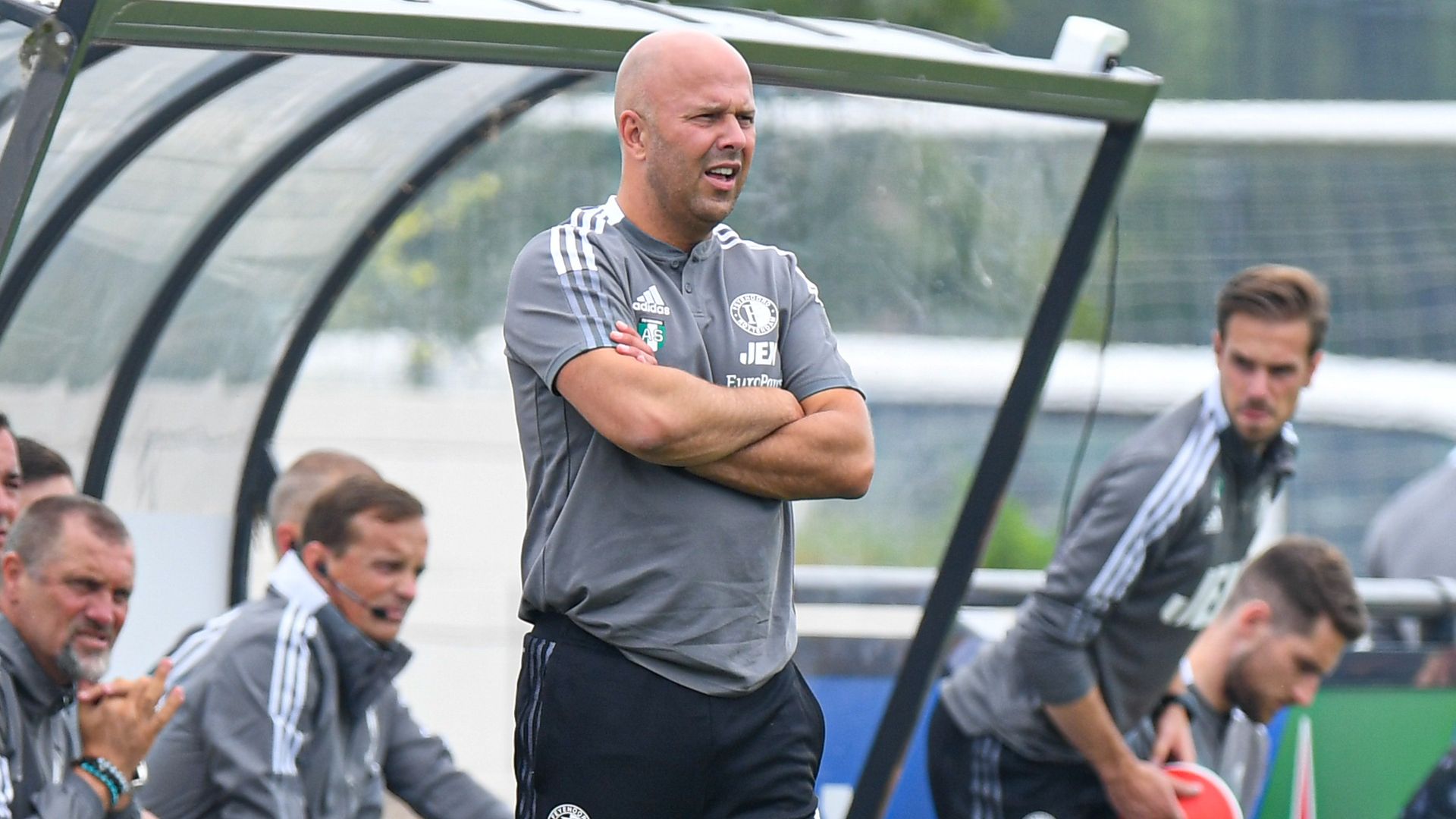 Arne Slot tijdens Feyenoord - AA Gent