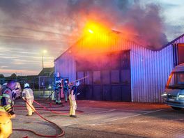 Brand in een loods in Klazienaveen