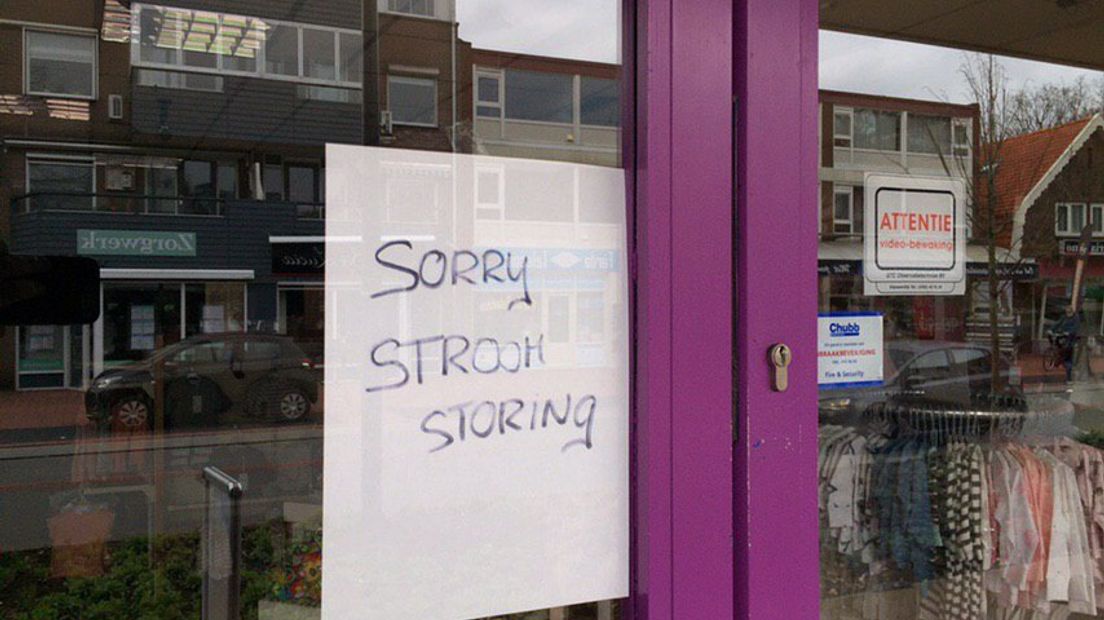 Veel winkels zijn vanwege de storing gesloten (Rechten: De Vries Media)