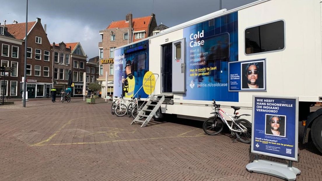 Het Mobiel Media Lab van de politie in Leiden
