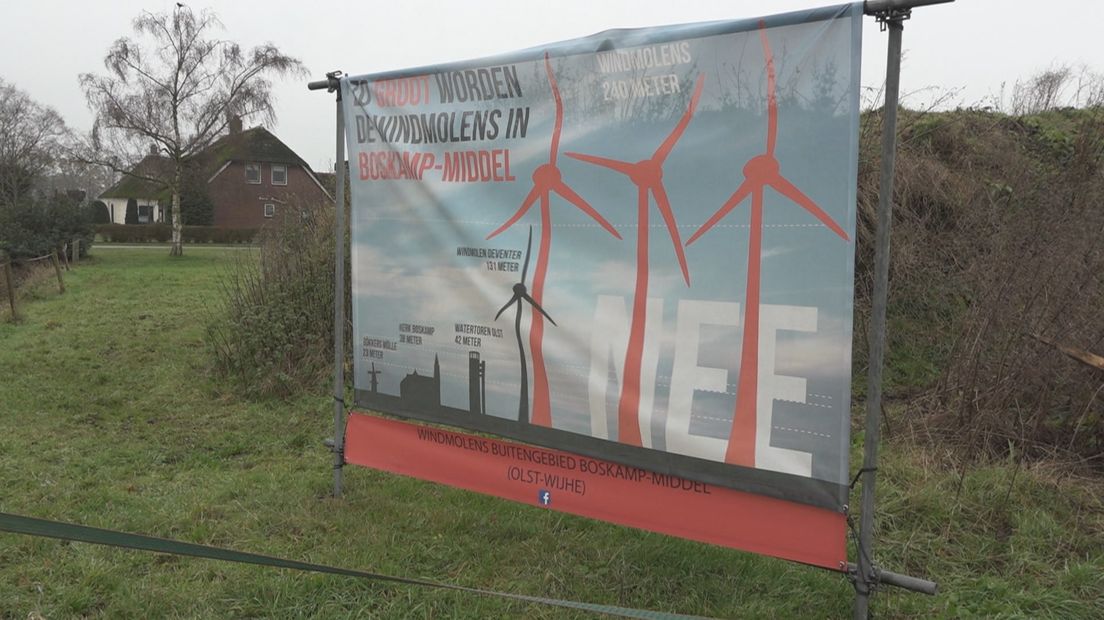 'Nee' tegen grote windmolens tussen Middel en Boskamp