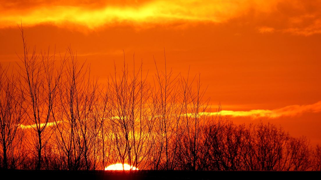 Zonsondergang bij Hulst