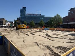 Koopmansplein transformeert naar groot strand: 'Het moet een soort beach-arena worden'