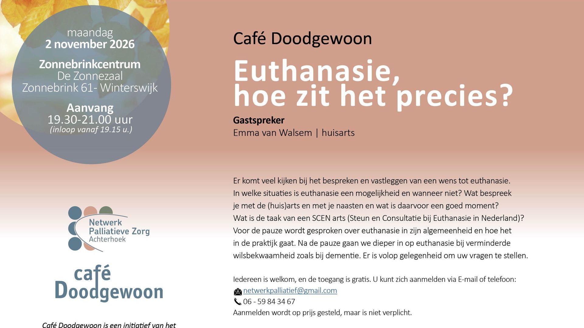 Flyer cafe doodgewoon