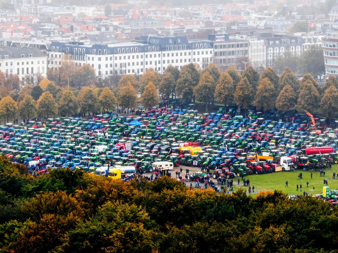 Het boerenprotest op het Malieveld in Den Haag, half oktober.