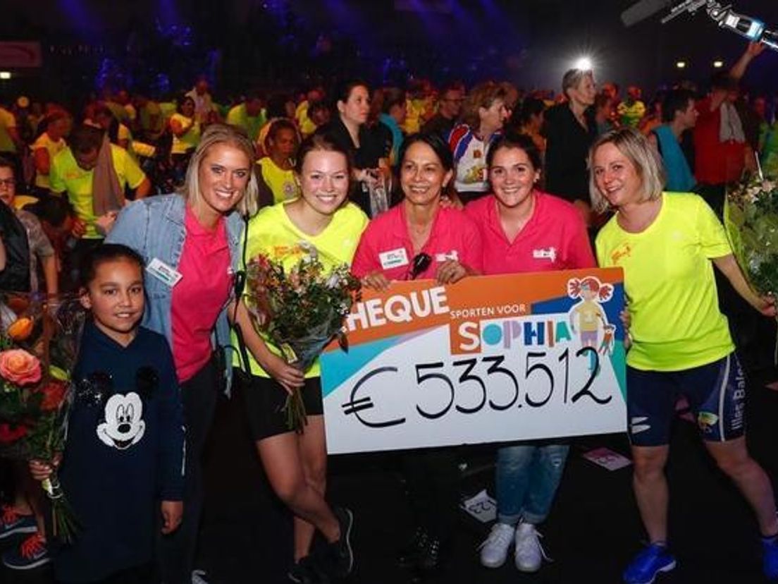 Het jaarlijkse evenement Sporten voor Sophia heeft 533.512 euro opgebracht.