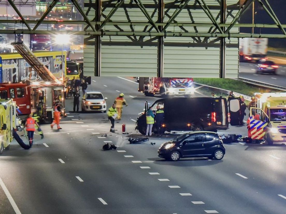 Het ongeluk op de A16 waarbij de 1-jarige Joël om het leven komt.