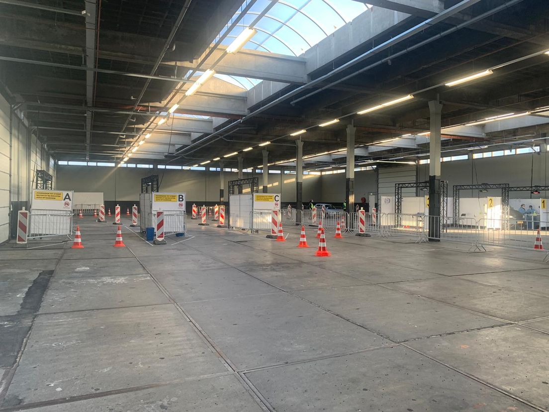 De nieuwe tijdelijke testlocatie in Rotterdam-Waalhaven