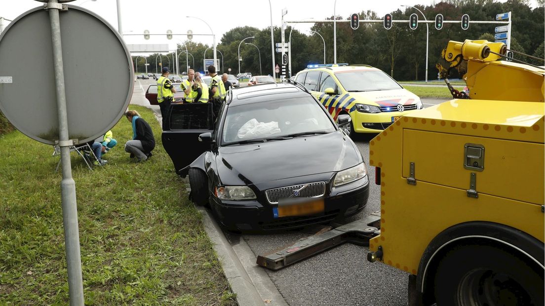De twee auto's zijn weggesleept door een bergingsbedrijf