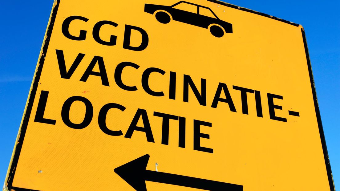 Bord Verkeersbord Vaccinatielocatie GGD