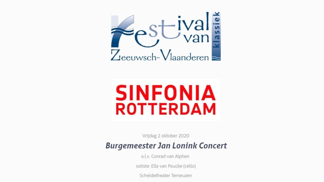 Aankondiging website Festival van Zeeuwsch-Vlaanderen